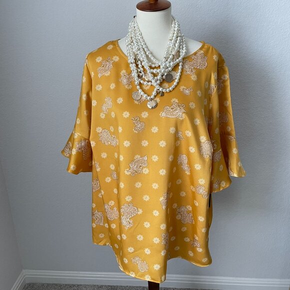 Silk-like blouse - Picture 1 of 8